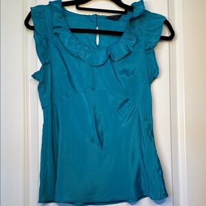 Banana Republic Turquoise Ruffle Blouse